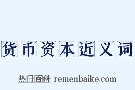货币资本近义词是什么意思的图片